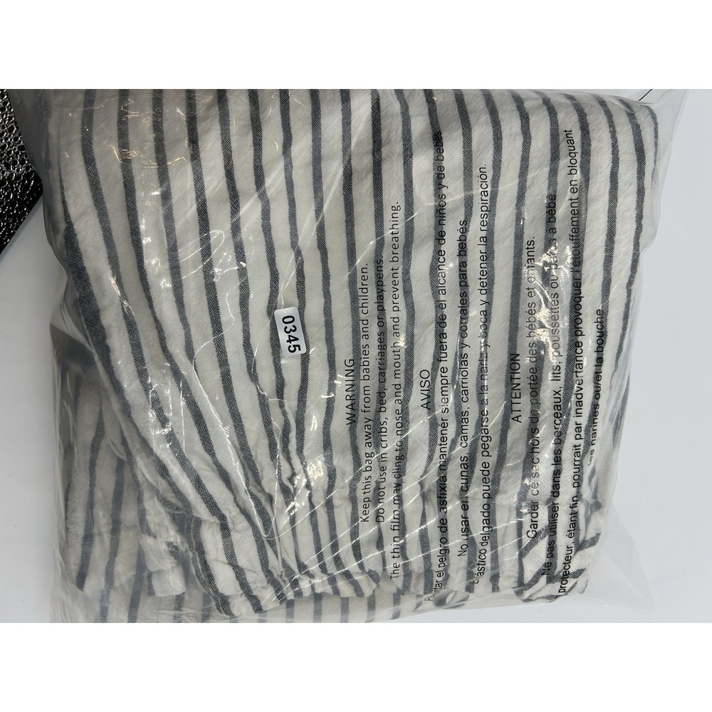Thread & Supply Linen Blend Wide‎ Leg Trousers Striped Women Size L - Picture 12 of 12